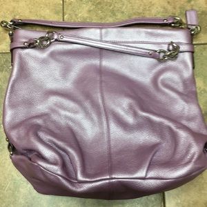 Coach Lilac pebble leather purse